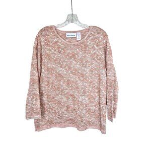 Alfred Dunner Pullover Knit Top Sweater Sz Small Long Sleeve